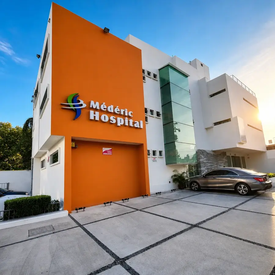 Fachada de Médéric Hospital, hospital en Guadalajara