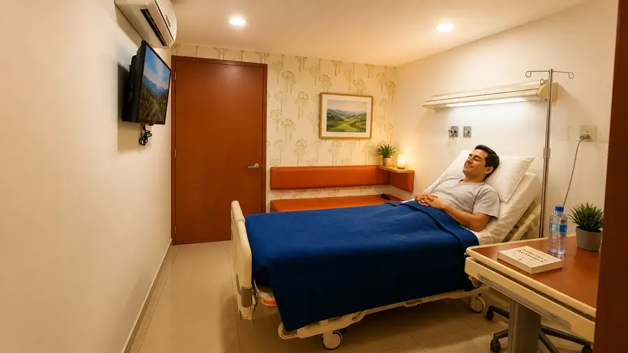 Habitación con cama de hospital en Médéric Hospital
